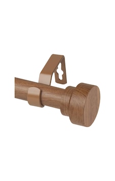 Rod Desyne W100-37-48w3 2,54 Cm Bonnet Ahşap Tekli Perde Çubuğu, 48-84 İnç, Kestane Açık Altın
