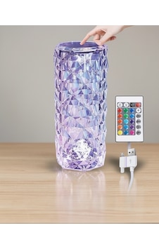 Kristal Masa Lambası, Rgb 16 Renk Dokunmatik Kontrollü Usb Şarjlı Çok Renkli Kristal Masa Lambası, Rgb 16 Renk Dokunmatik Kontrollü Usb Şarjlı Çok Renkli