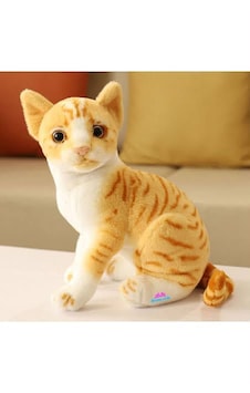 Charmerprincesses Tekir Kedi Oyuncak Gerçek Görünümlü Peluş Kedi Sarı Tekir Kedi Peluş Açık Sarı Charmerprincesses Tekir Kedi Oyuncak Gerçek Görünümlü Peluş Kedi Sarı Tekir Kedi Peluş Açık Sarı