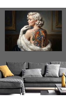 Marilyn Monroe Dövmeli Sırt Tablosu Dekoratif Kanvas - Mdf Ahşap Tablo Marilyn Monroe Dövmeli Sırt Tablosu Dekoratif Kanvas - Mdf Ahşap Tablo