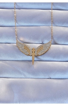 Mikail Kolye 316l Çelik Gold Zirkon Taşlı Altın Mikail Kolye 316l Çelik Gold Zirkon Taşlı Altın