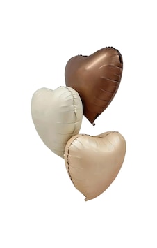 3 Adet 18 İnç 45 Cm Retro Kalp Folyo Balon Bej Krem Bakır Çok Renkli 3 Adet 18 İnç 45 Cm Retro Kalp Folyo Balon Bej Krem Bakır Çok Renkli
