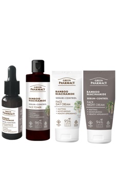 Sebum-kontrol Bambu Ve Niacinamid 4 Lü Cilt Bakım Seti Sebum-kontrol Bambu Ve Niacinamid 4 Lü Cilt Bakım Seti