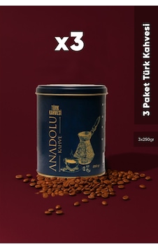 Orta Kavrulmuş Türk Kahvesi 250gr 3'lü Paket Orta Kavrulmuş Türk Kahvesi 250gr 3'lü Paket