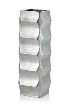 Square Gümüş Metal Vazo 12x38 Cm Square Gümüş Metal Vazo 12x38 Cm