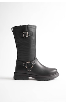Analin Shoes Kadın Hakiki Deri Aksesuar Detaylı Binici Çizme Siyah Analin Shoes Kadın Hakiki Deri Aksesuar Detaylı Binici Çizme Siyah
