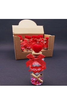 Love Kalpli Dilek Şişesi Çok Renkli Love Kalpli Dilek Şişesi Çok Renkli