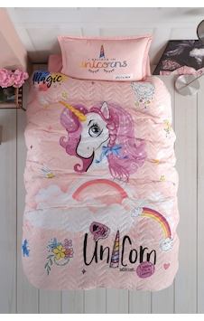 Clasy %100 Pamuk Tek Kişilik Dört Mevsim Seti Pink Dreams V1 Pemb
