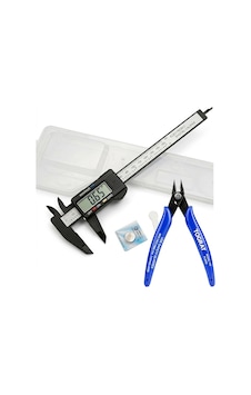 Dijital Kumpas Yan Keski Seti 150mm Kalınlık Ölçer, Kutulu + Yedek Pil Dijital Kumpas Yan Keski Seti 150mm Kalınlık Ölçer, Kutulu + Yedek Pil