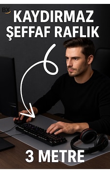 Şeffaf Kaydırmaz Raflık 45x300 Cm Dolap İçi, Çekmece Ve Buzdolabı İçin Koruyucu Eva Pvc Örtü
