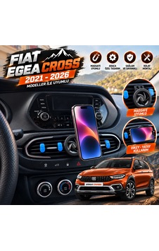 Fiat Egea Cross 2021 Ve Sonrası Araç Içi Premium Telefon Tutucu - Araba Telefon Tutacağı Havalandırma Için Fiat Egea Cross 2021 Ve Sonrası Araç Içi Premium Telefon Tutucu - Araba Telefon Tutacağı Havalandırma Için