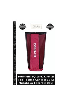 Premium Tç-18-k Kırmızı Top Taşıma Çantası 18 Li Müsabaka Egzersiz Okul Premium Tç-18-k Kırmızı Top Taşıma Çantası 18 Li Müsabaka Egzersiz Okul