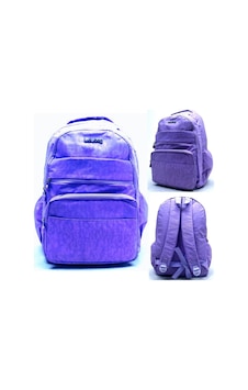 Krinkıl Kumaş Lila Laptop Bölmeli Astarlı Okul Çantası Lila Krinkıl Kumaş Lila Laptop Bölmeli Astarlı Okul Çantası Lila