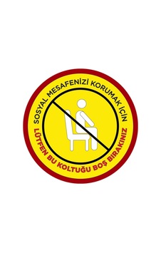 Sarı Koltuğu Boş Bırakın Uyarı Levhası 25x25 Cm Sarı Koltuğu Boş Bırakın Uyarı Levhası 25x25 Cm