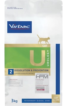Virbac Urology Dıssolutıon & Preventıon U2 Cat Food 3 KG Virbac Urology Dıssolutıon & Preventıon U2 Cat Food 3 KG