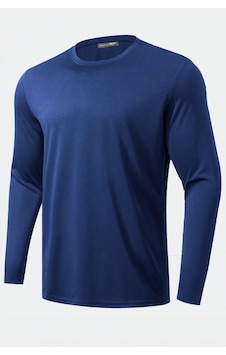 Ghassy Co. Erkek %100 Pamuklu Likralı Esnek Spor Koşu Günlük Antrenman Uzun Kollu Penye T-shirt Lacivert Ghassy Co. Erkek %100 Pamuklu Likralı Esnek Spor Koşu Günlük Antrenman Uzun Kollu Penye T-shirt Lacivert