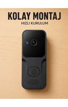 Wi-fi Akıllı Görüntülü Kapı Zili Hd Kamera, Gece Kapızılı-26e7c Wi-fi Akıllı Görüntülü Kapı Zili Hd Kamera, Gece Kapızılı-26e7c