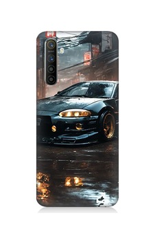 Realme X2 Uyumlu Gece Yarışı Desenli Silikon Kılıf