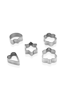 5 Pcs Metal Kurabiye Kalıp Kalp - Yıldız - Papatya - Ağaç Bx40 Renkli 5 Pcs Metal Kurabiye Kalıp Kalp - Yıldız - Papatya - Ağaç Bx40 Renkli