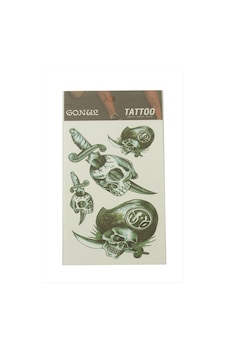 Kuru - 274 - Kafa Tattoo Dövme - Spt-gld - Sticker Beyaz Kuru - 274 - Kafa Tattoo Dövme - Spt-gld - Sticker Beyaz
