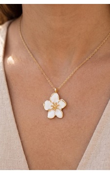 Beyaz Mineli Sakura Kolye 45 Cm Çok renkli Beyaz Mineli Sakura Kolye 45 Cm Çok renkli