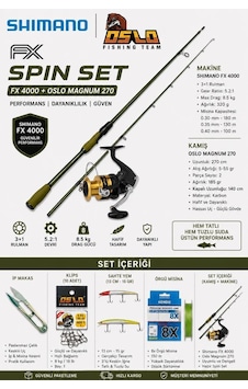 Oslo Magnum 270cm 10-50gr Shimano Fx 4000 Spin Olta Seti Oslo Magnum 270cm 10-50gr Shimano Fx 4000 Spin Olta Seti