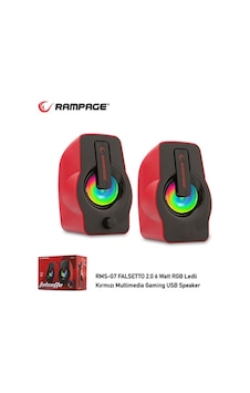 Rampage Rms-g7 Falsetto 1+1 6 W Usb 5v Rgb Ledlı Kırmızı Hoparlör Rampage Rms-g7 Falsetto 1+1 6 W Usb 5v Rgb Ledlı Kırmızı Hoparlör