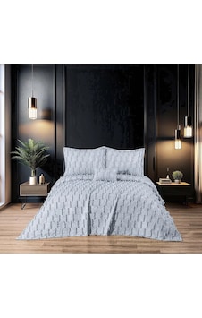 Yağmur 4 Parça Çift Kişilik Yatak Örtüsü Gri Yağmur 4 Parça Çift Kişilik Yatak Örtüsü Gri