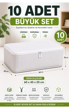 Saklama Hurcu 10'lu Büyük Set 60x40x20 Cm Baza Altı Hurç Fermuarlı Yorgan Battaniye Kıyafet Düzenleyici Çok Amaçlı Saklama Kutusu 10 Adet Krem Saklama Hurcu 10'lu Büyük Set 60x40x20 Cm Baza Altı Hurç Fermuarlı Yorgan Battaniye Kıyafet Düzenleyici Çok Amaçlı Saklama Kutusu 10 Adet Krem