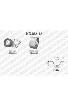 SNR KD45313 Set Triger- 127-250 - Chevrolet Kalos 02-10 1.4 16V Lacetti 04-10 Rezzo 05-10 SNR KD45313 Set Triger- 127-250 - Chevrolet Kalos 02-10 1.4 16V Lacetti 04-10 Rezzo 05-10