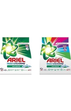 Ariel Dağ Esintisi 4,5 Kg Hızlı Çözünme Toz Çamaşır Deterjanı+ariel Dağ Esintisi Renklilere Özel 4,5 Kg Hızlı Çözünme Toz Çamaşır Deterjanı