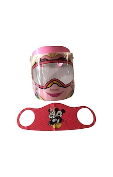 Gürbey Elsa Baskılı Çocuk Siperlik + Mickey Mouse Desenli Çocuk Maske Gürbey Elsa Baskılı Çocuk Siperlik + Mickey Mouse Desenli Çocuk Maske