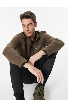 Discovery Expedition Haki Erkek Dik Basic Baskılı Sweatshirt D4wm-swt3331