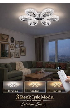 Yagmur 6lı Gold Avize 3 Renk Led Secenekli Salon Oturma Odası Avize Gümüş - Krom Yagmur 6lı Gold Avize 3 Renk Led Secenekli Salon Oturma Odası Avize Gümüş - Krom
