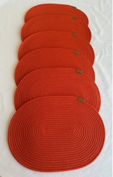 Jüt Amerikan Servis Sofra Altlığı, Masa Dekoru Supla Oval 30x40 6lı Turuncu Jüt Amerikan Servis Sofra Altlığı, Masa Dekoru Supla Oval 30x40 6lı Turuncu
