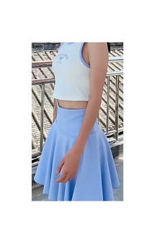 Eccmoda Kadın Yüksek Bel Geniş Kemer Toparlayıcı Etekli Şort Günlük Spor Havuz Ve Deniz İçin Uygun Açık Mavi - 697467875 Açık Mavi Eccmoda Kadın Yüksek Bel Geniş Kemer Toparlayıcı Etekli Şort Günlük Spor Havuz Ve Deniz İçin Uygun Açık Mavi - 697467875 Açık Mavi