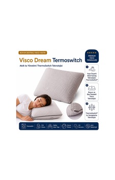 Homedius Visco Dream Termoswitch Boyun Destekli Ortopedik Visco Yastık 59x39 Cm Beyaz Homedius Visco Dream Termoswitch Boyun Destekli Ortopedik Visco Yastık 59x39 Cm Beyaz