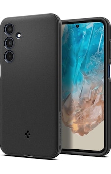 Spigen Galaxy M35 5g İle Uyumlu Kılıf Essential Sand Blast Back Matte Black Siyah Spigen Galaxy M35 5g İle Uyumlu Kılıf Essential Sand Blast Back Matte Black Siyah