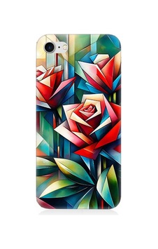 Apple iPhone 7 Uyumlu Soyut Origami Gül Deseni Desenli Silikon Kılıf Çok Renkli Apple iPhone 7 Uyumlu Soyut Origami Gül Deseni Desenli Silikon Kılıf Çok Renkli