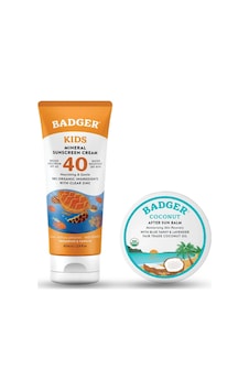 Badger Çocuk Güneş Kremi + Güneş Sonrası Nemlendirici Krem Seti Badger Çocuk Güneş Kremi + Güneş Sonrası Nemlendirici Krem Seti
