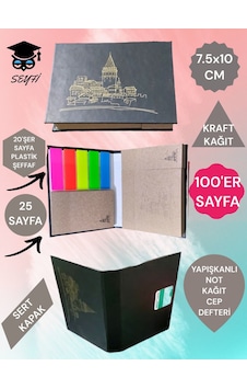 Yapışkanlı Not Kağıdı Cep Defteri Model Post-it Defteri Yapışkanlı Kağıt Seti Galata