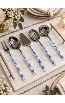 5 Parça Sos Kepçe Servis Takımı Floral Blue -7964 Çok Renkli 5 Parça Sos Kepçe Servis Takımı Floral Blue -7964 Çok Renkli