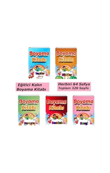 Eğitici Kalın Boyama Kitabı Seti 320 Sayfa 5 Kitap