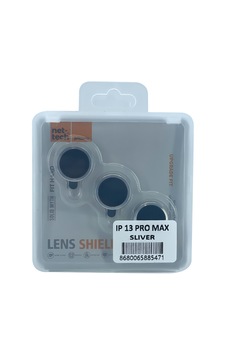 Nettech Apple Uyumlu iPhone 13 Pro Max Damla Model 3in Kamera Cam Koruyucu - Uzay Grisi