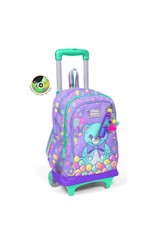 Coral High Kız Çocuk Mor Yeşil Ayıcık Desenli Işıklı Tekerlekli Çekçek Okul Çantası - 34005 Çok Renkli Coral High Kız Çocuk Mor Yeşil Ayıcık Desenli Işıklı Tekerlekli Çekçek Okul Çantası - 34005 Çok Renkli