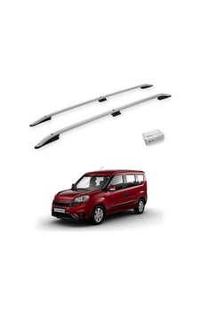 Turtle Fiat Doblo 2 2010-2022 / Uzun Şasi Tavan Çıtası Crown Gri