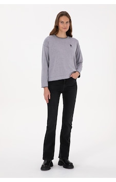 U.S. Polo Assn. Kadın Siyah Slim Flare Fit Jean Pantolon 50316567-DN0027