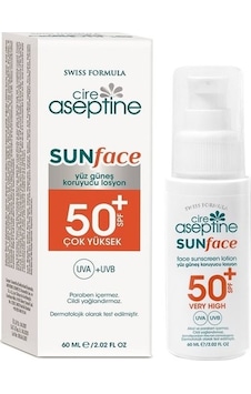 Cire Aseptine Sunface Yüz için Güneş Koruyucu Losyon Spf 50+ 60 ML Cire Aseptine Sunface Yüz için Güneş Koruyucu Losyon Spf 50+ 60 ML