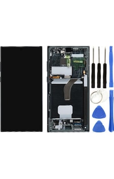 Te Samsung Uyumlu S22 Ultra S908 Çıtalı Oled Lcd Ekran Yeşil+tamir Seti