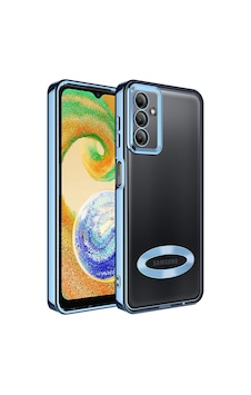 Fibaks Galaxy A04s/m13 Uyumlu Kılıf Kamera Lens Korumalı Şeffaf Renkli Logo Gösteren Parlak Kapak Mavi Fibaks Galaxy A04s/m13 Uyumlu Kılıf Kamera Lens Korumalı Şeffaf Renkli Logo Gösteren Parlak Kapak Mavi